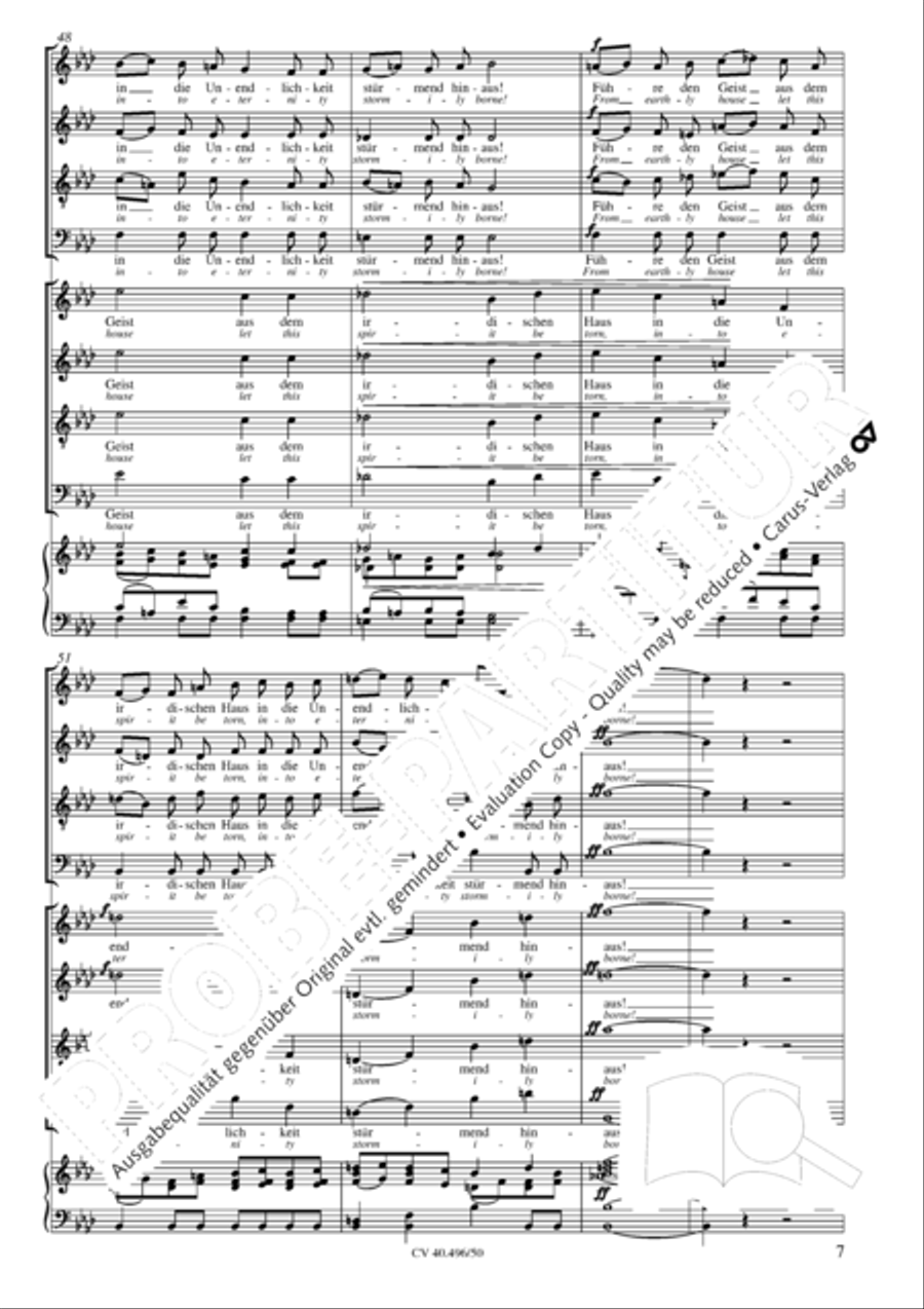 To the stormwind (An den Sturmwind) 4-Part scores gallery preview page 8