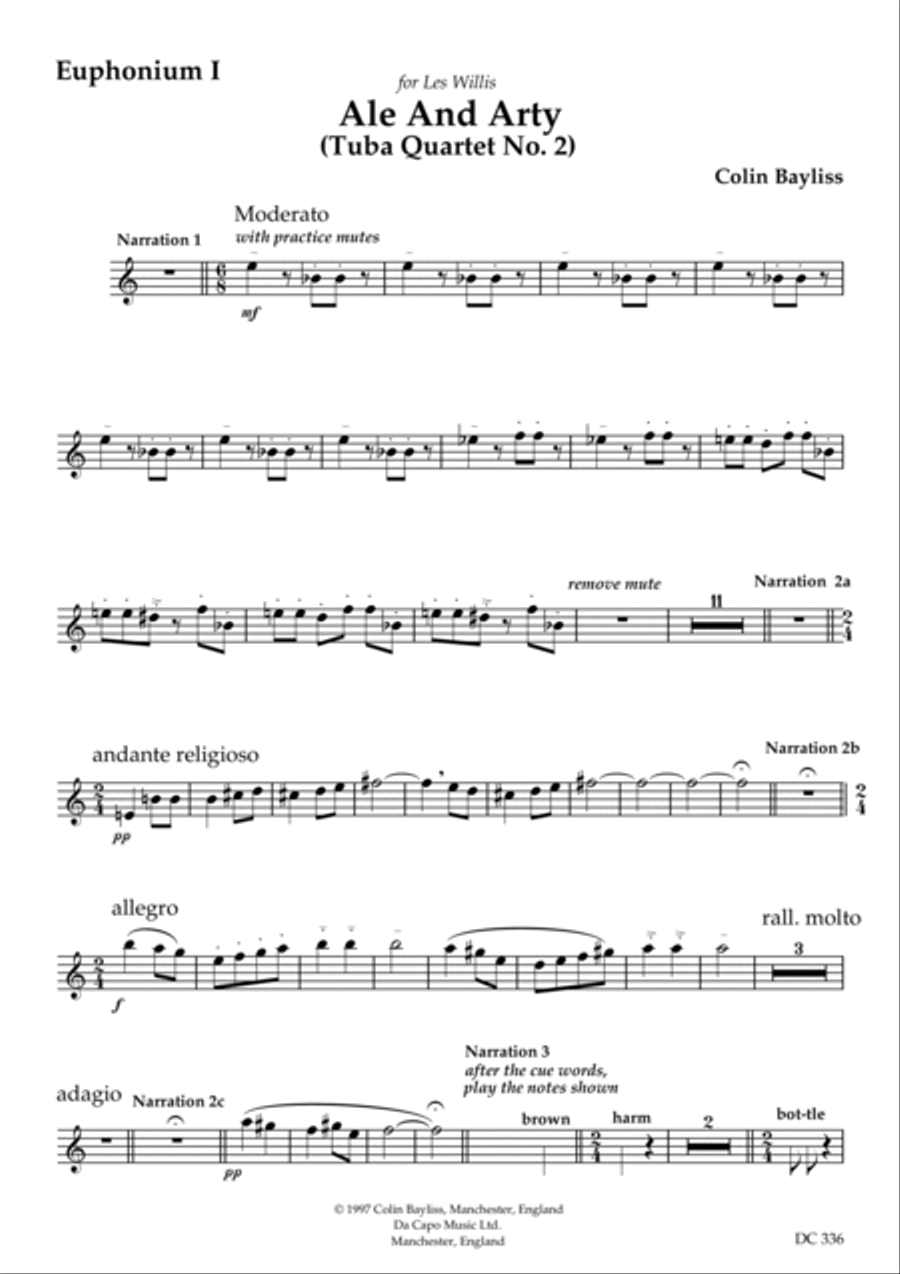 Ale and Arty [Tuba Quartet No.2] Tuba Quartet scores gallery preview page 5