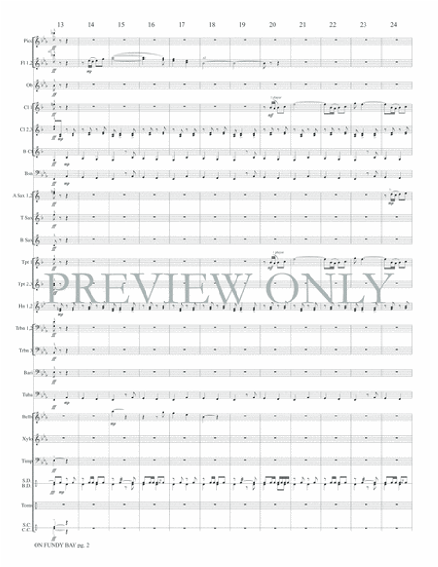 On Fundy Bay Concert Band scores gallery preview page 5