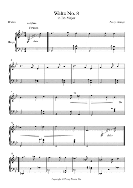 Brahms Waltz No.8 in Bb Major image number null
