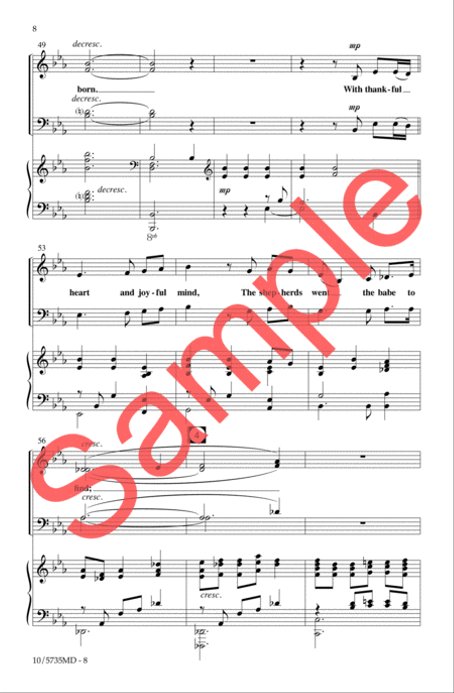 A Blessed Messiah Born A Blessed Messiah Born 4-Part scores gallery preview page 7