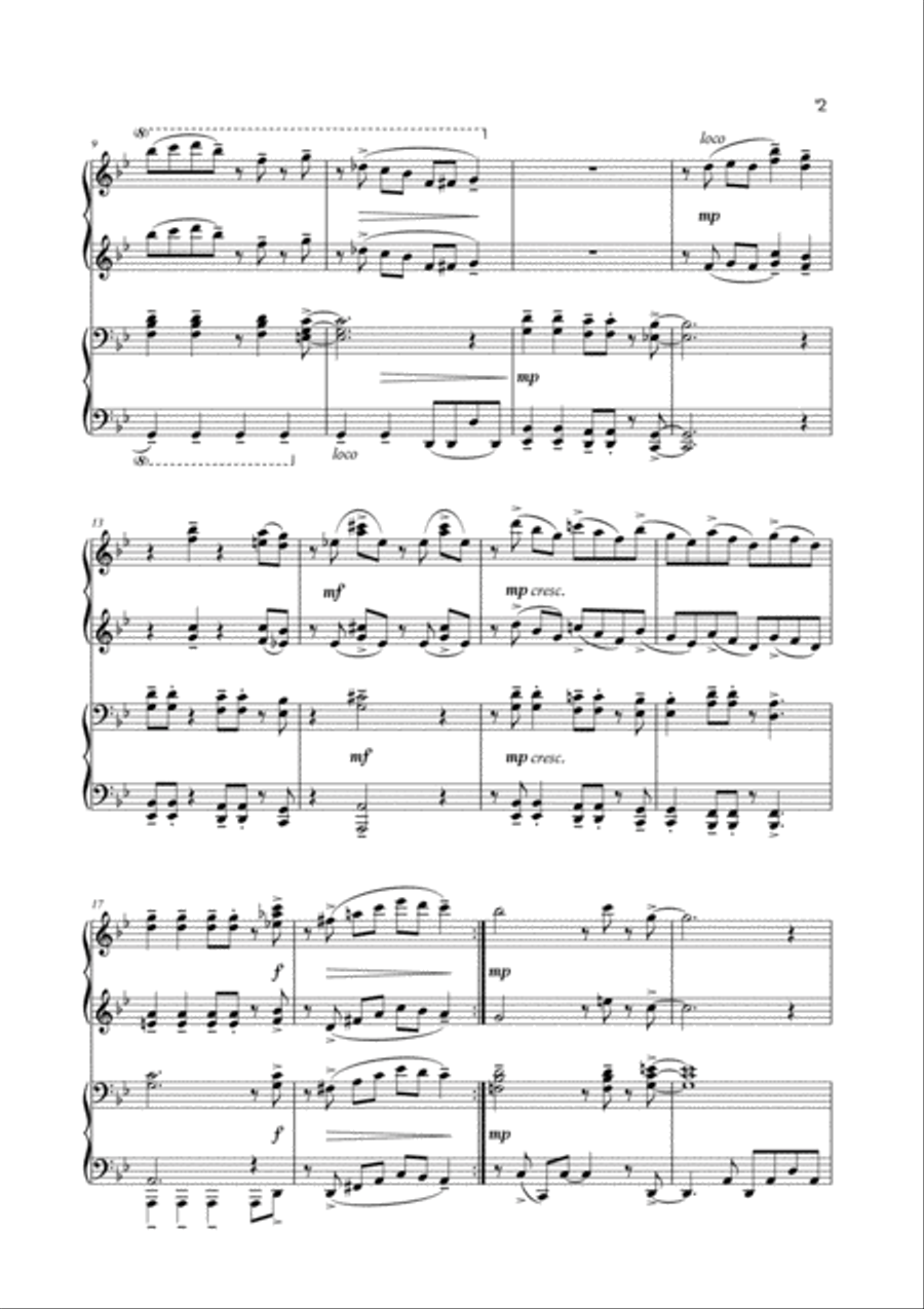 Middle and Off Middle and Off Piano Duet scores gallery preview page 3