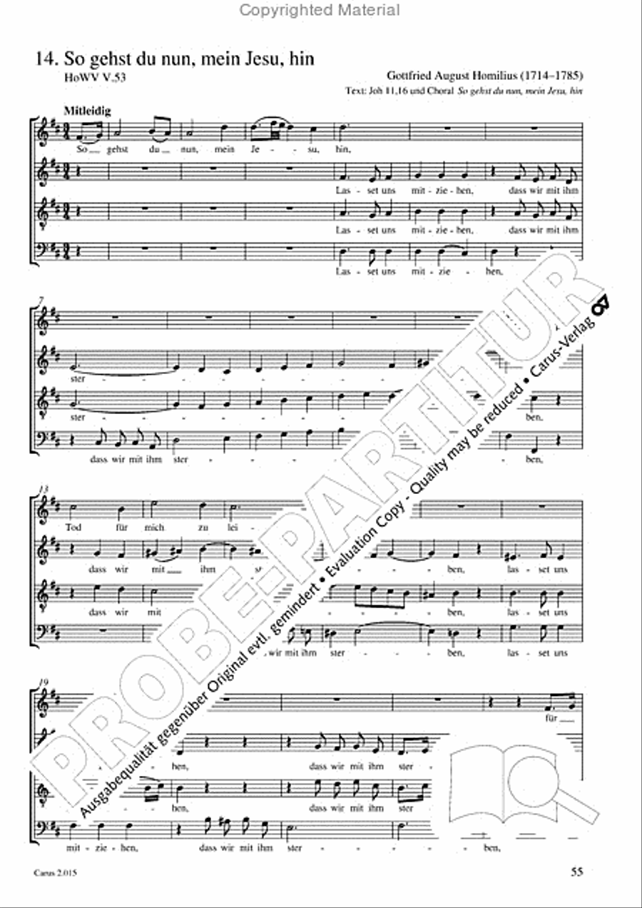 Carl Philipp Emanuel Bach & Gottfried August Homilius. Motets and Choruses Choir scores gallery preview page 57