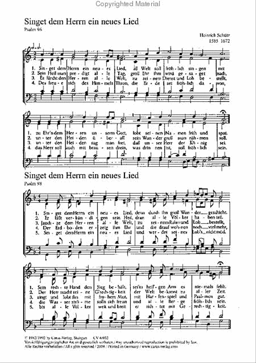 Der Herr sprach; Singet dem Herrn Score scores gallery preview page 2