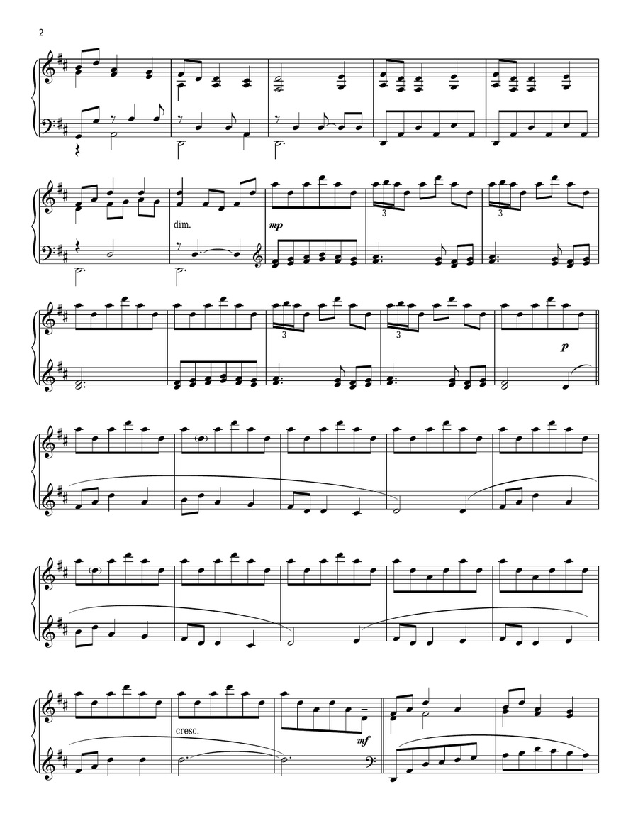 Brother James' Air Brother James' Air Piano Solo scores gallery preview page 2
