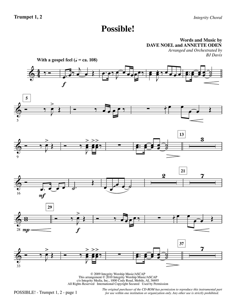 Possible! - Trumpets 1 & 2