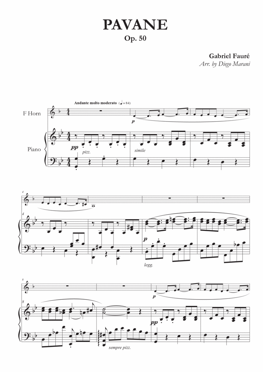 Pavane for Horn and Piano image number null