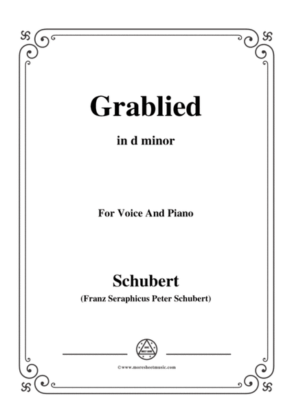 Schubert-Grablied,in d minor,D.218,for Voice and Piano image number null