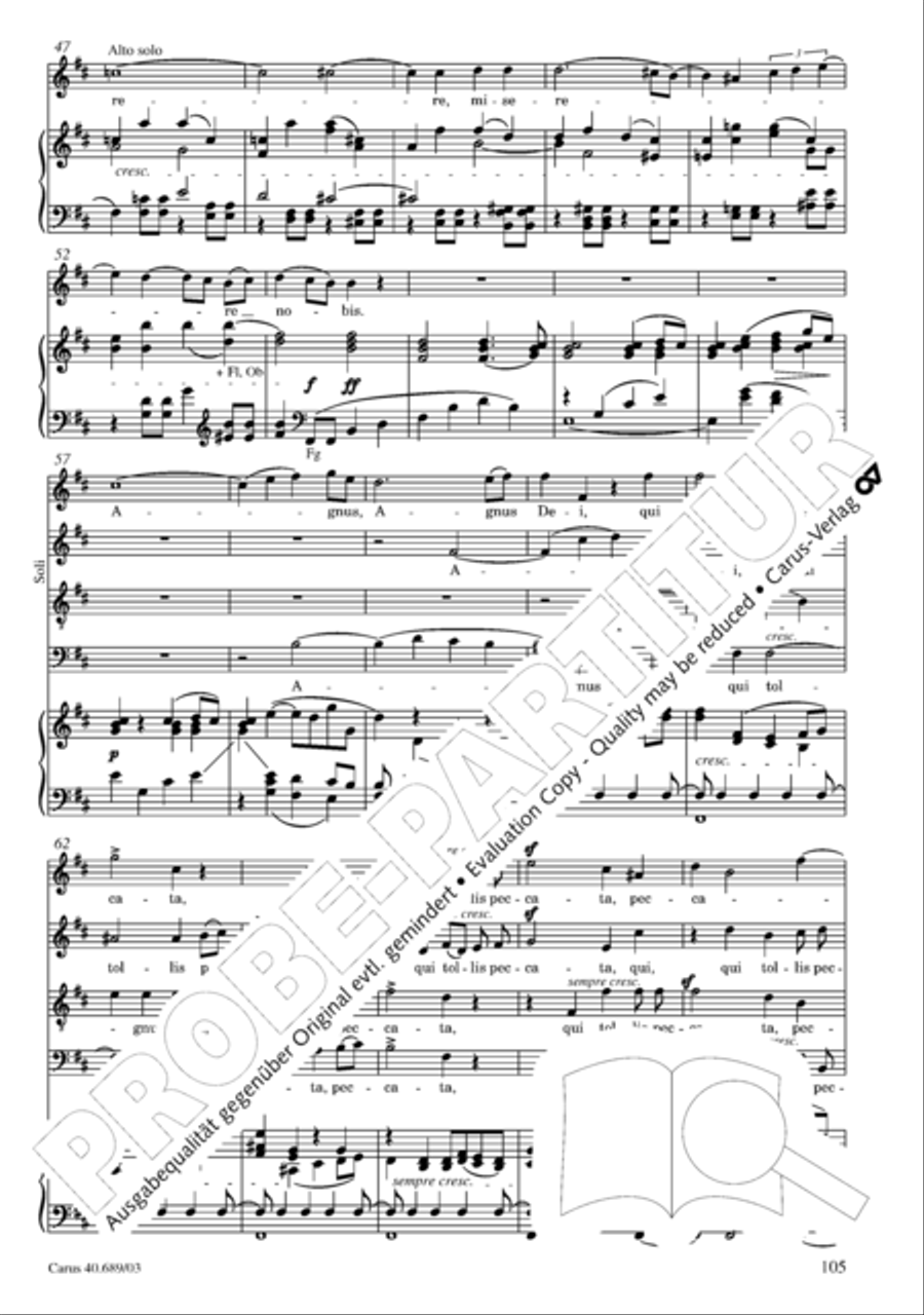 Missa solemnis Missa solemnis 4-Part scores gallery preview page 106