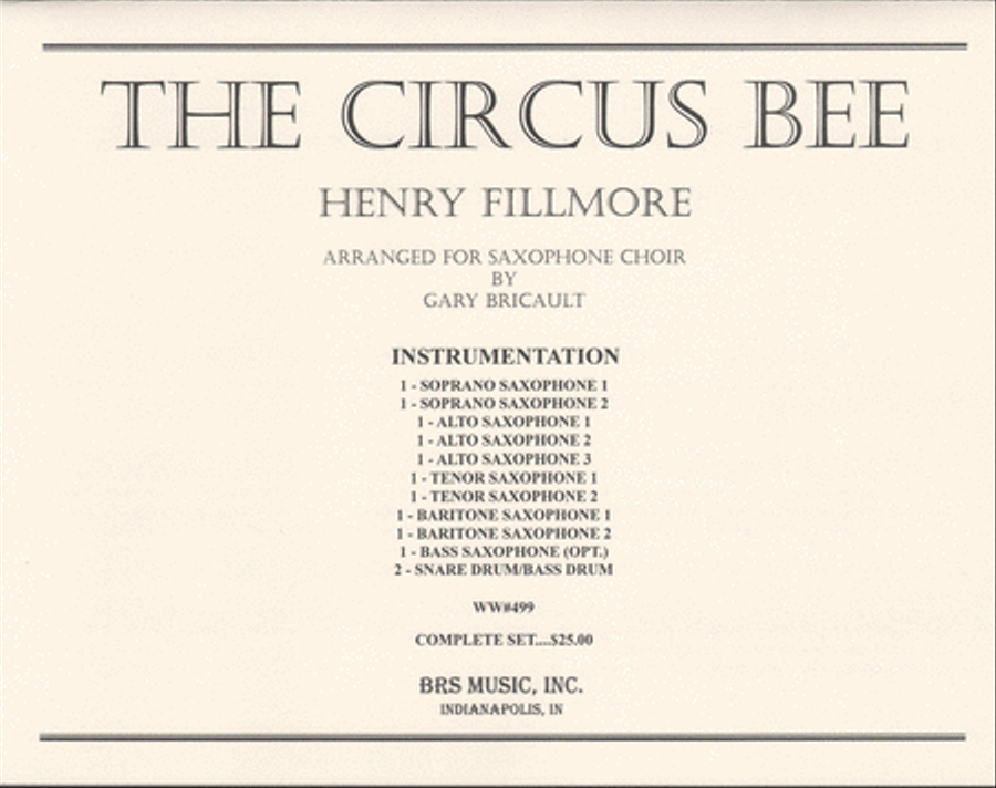 The Circus Bee Saxophone scores gallery preview page 1