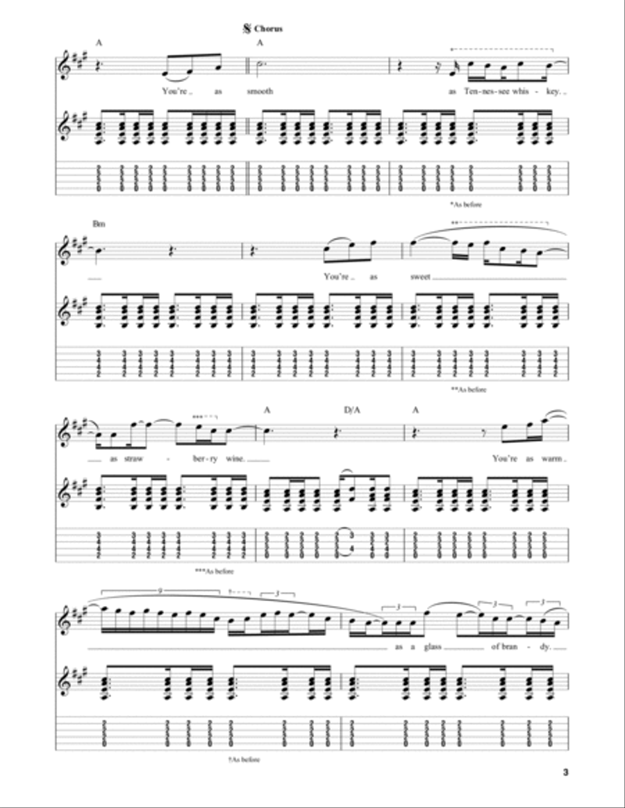 Tennessee Whiskey Electric Guitar scores gallery preview page 3