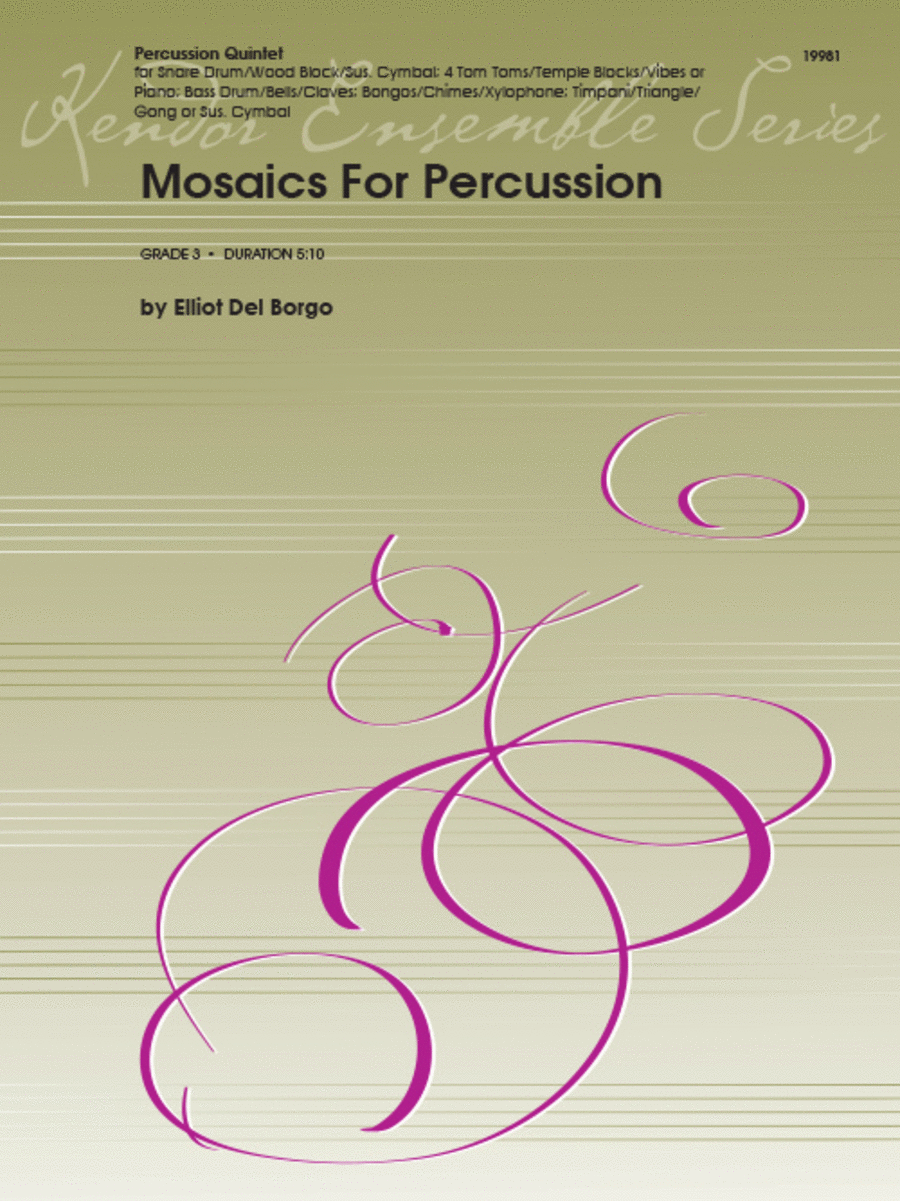 Mosaics For Percussion Mosaics For Percussion Percussion scores gallery preview page 1