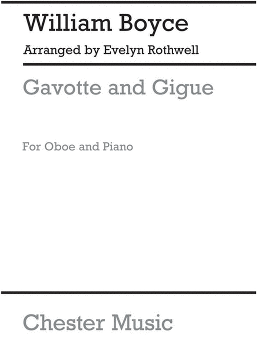 Boyce - Gavotte & Gigue For Oboe/Piano (Pod)