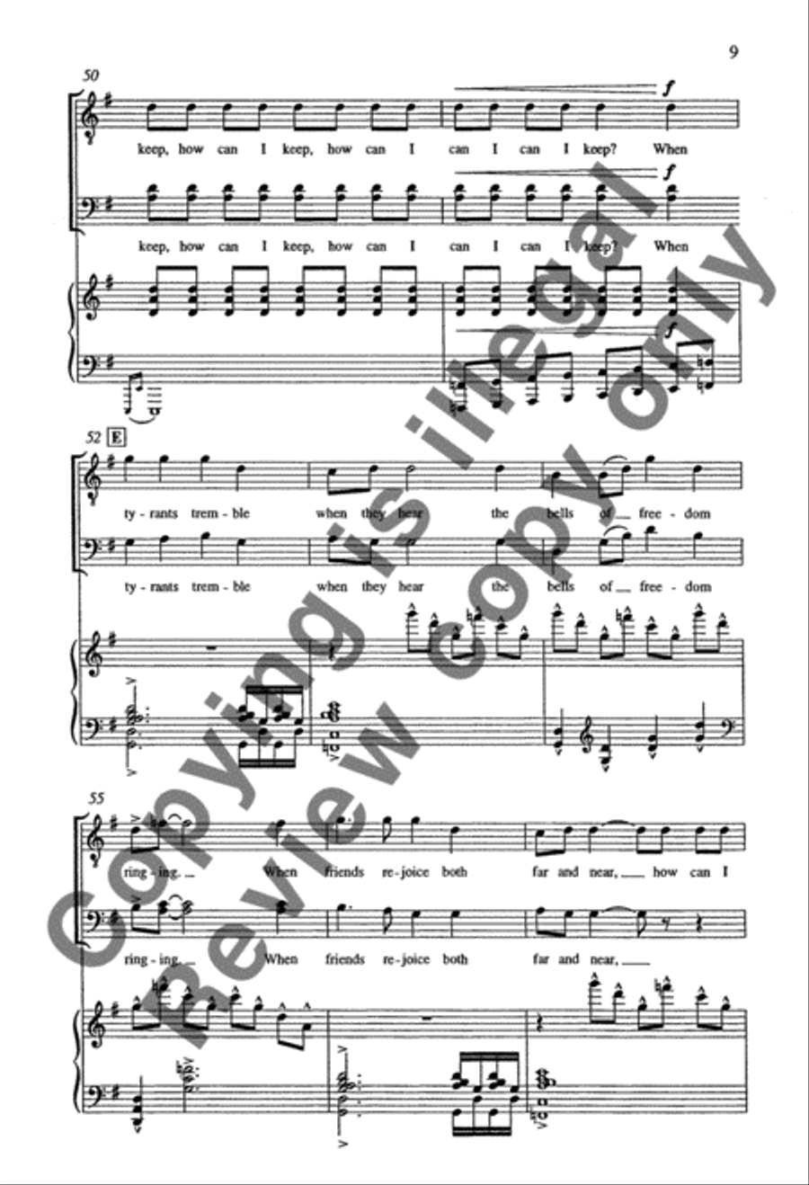 How Can I Keep from Singing? TTBB scores gallery preview page 8