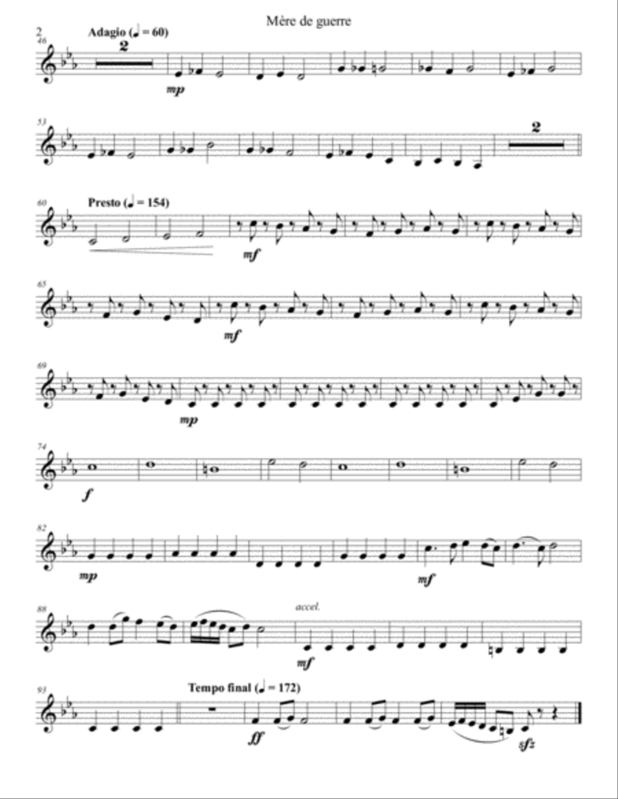 Mère de guerre - Parties String Duet scores gallery preview page 3