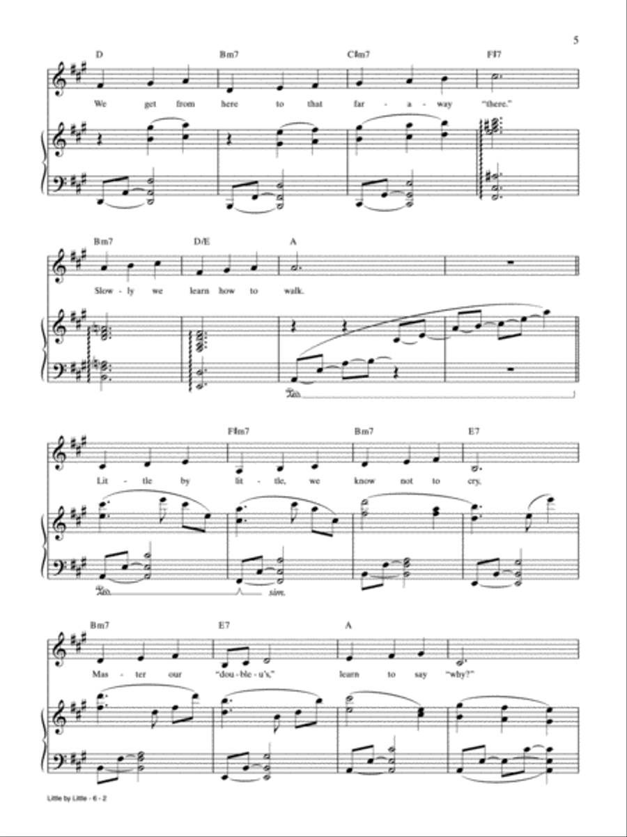 Little by Little Piano, Vocal, Guitar scores gallery preview page 2