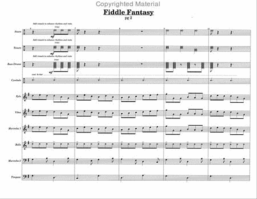 Fiddle Fantasy Percussion Ensemble scores gallery preview page 4
