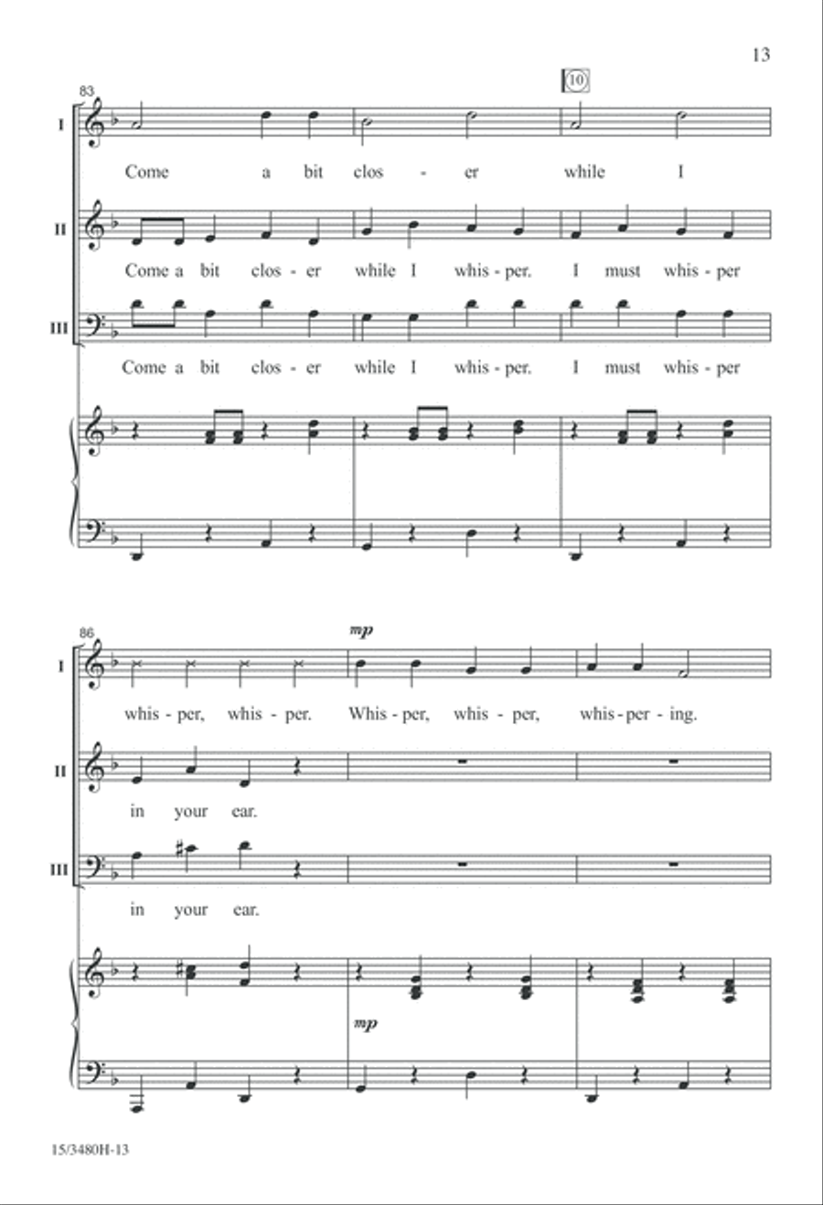 Whisper! 3-Part scores gallery preview page 13