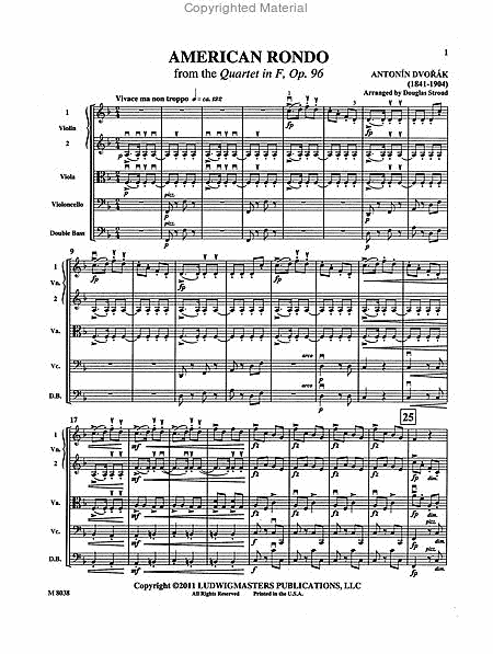 American Rondo (from the Quartet in F, Op. 96) image number null