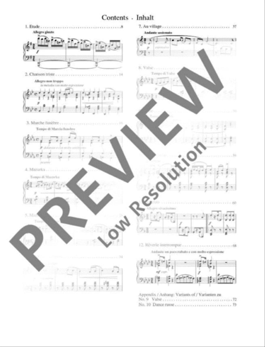 12 Pieces of medium difficulty Piano Solo scores gallery preview page 10