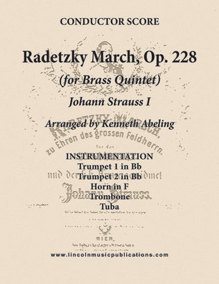 Book cover for Radetzky March (for Brass Quintet)