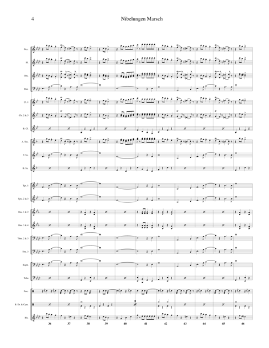 Nibelungen March Concert Band scores gallery preview page 4