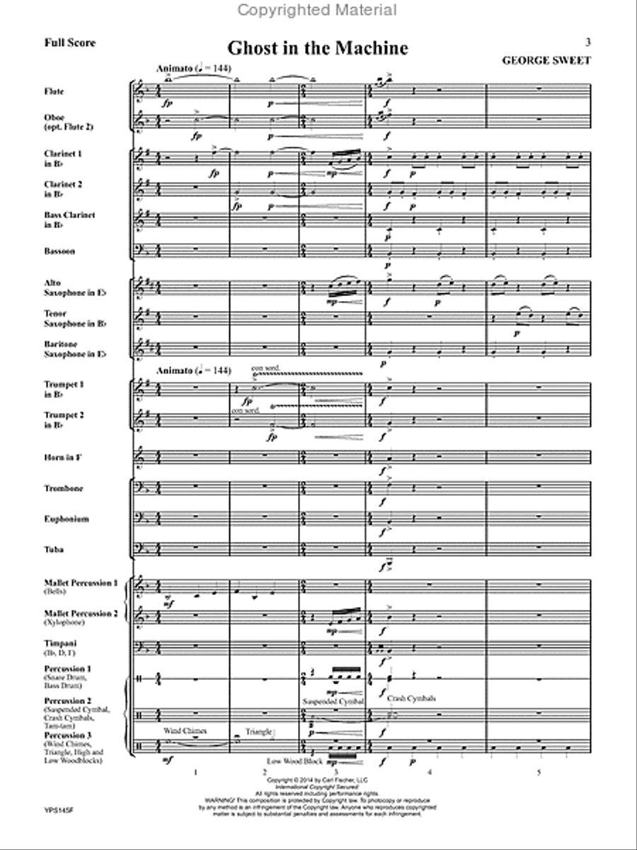 Ghost in the Machine Concert Band scores gallery preview page 2