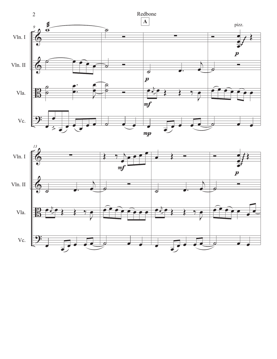 Redbone String Quartet scores gallery preview page 2