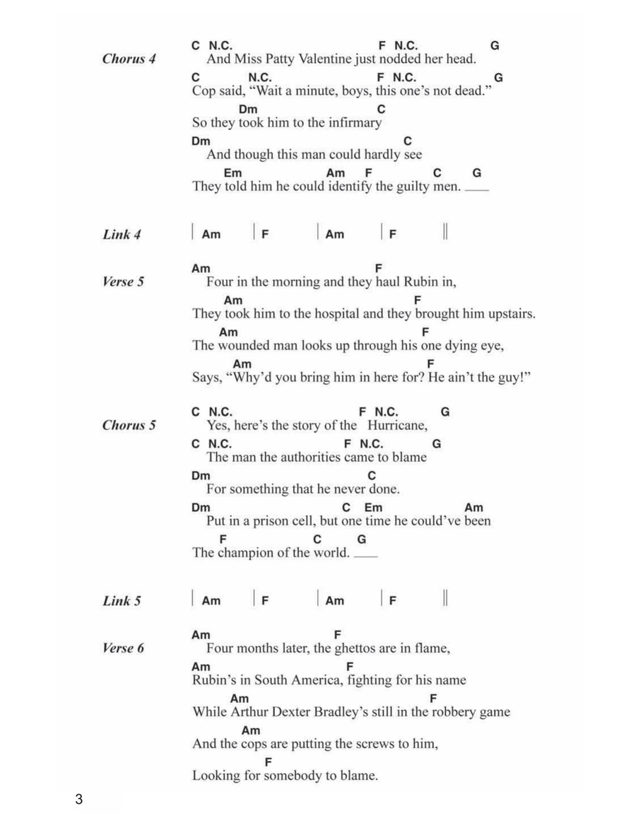 Hurricane Hurricane Acoustic Guitar scores gallery preview page 3