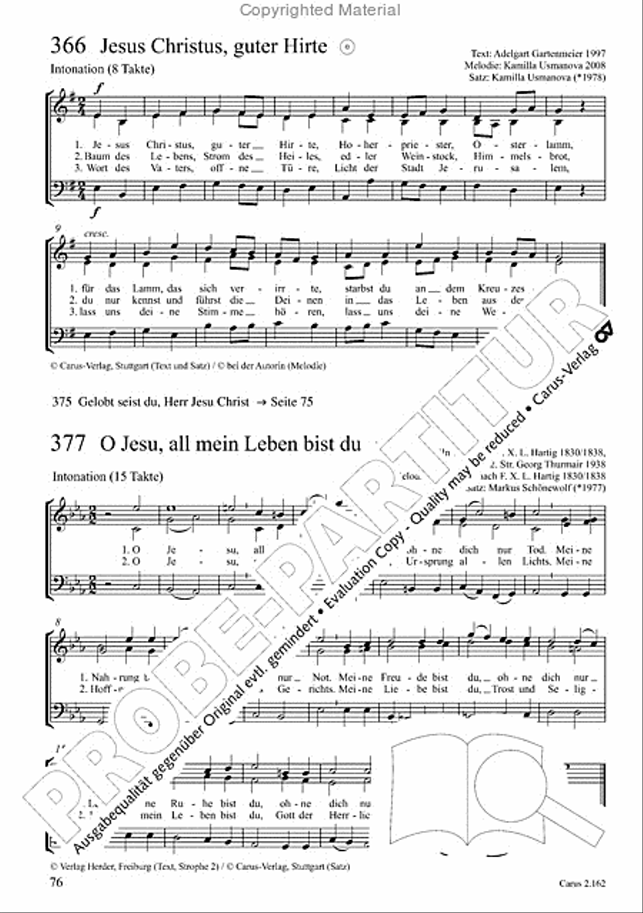 Chorbuch Gotteslob SAM 3-Part scores gallery preview page 77