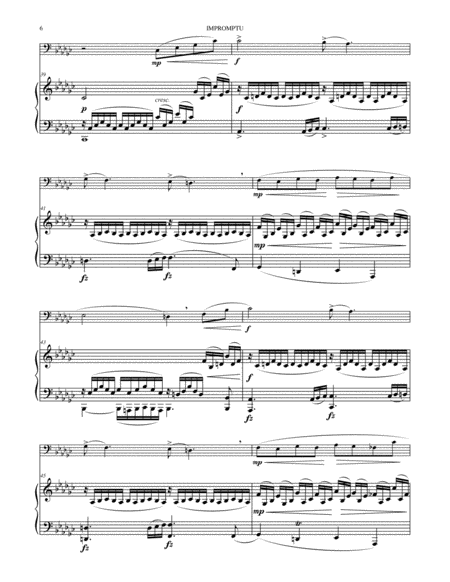 Impromptu, Opus 90, No. 3 for Euphonium & Piano