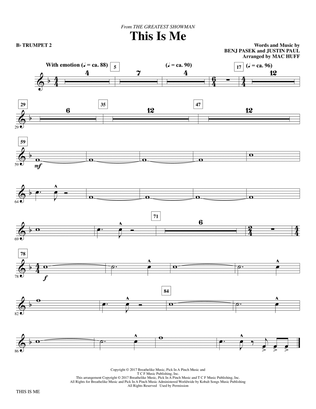Book cover for This Is Me (from The Greatest Showman) (arr. Mac Huff) - Bb Trumpet 2