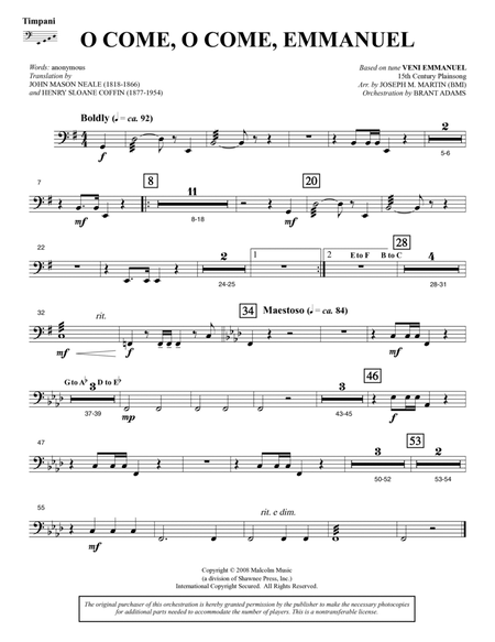 O Come, O Come, Emmanuel (from Carols For Choir And Congregation) - Timpani