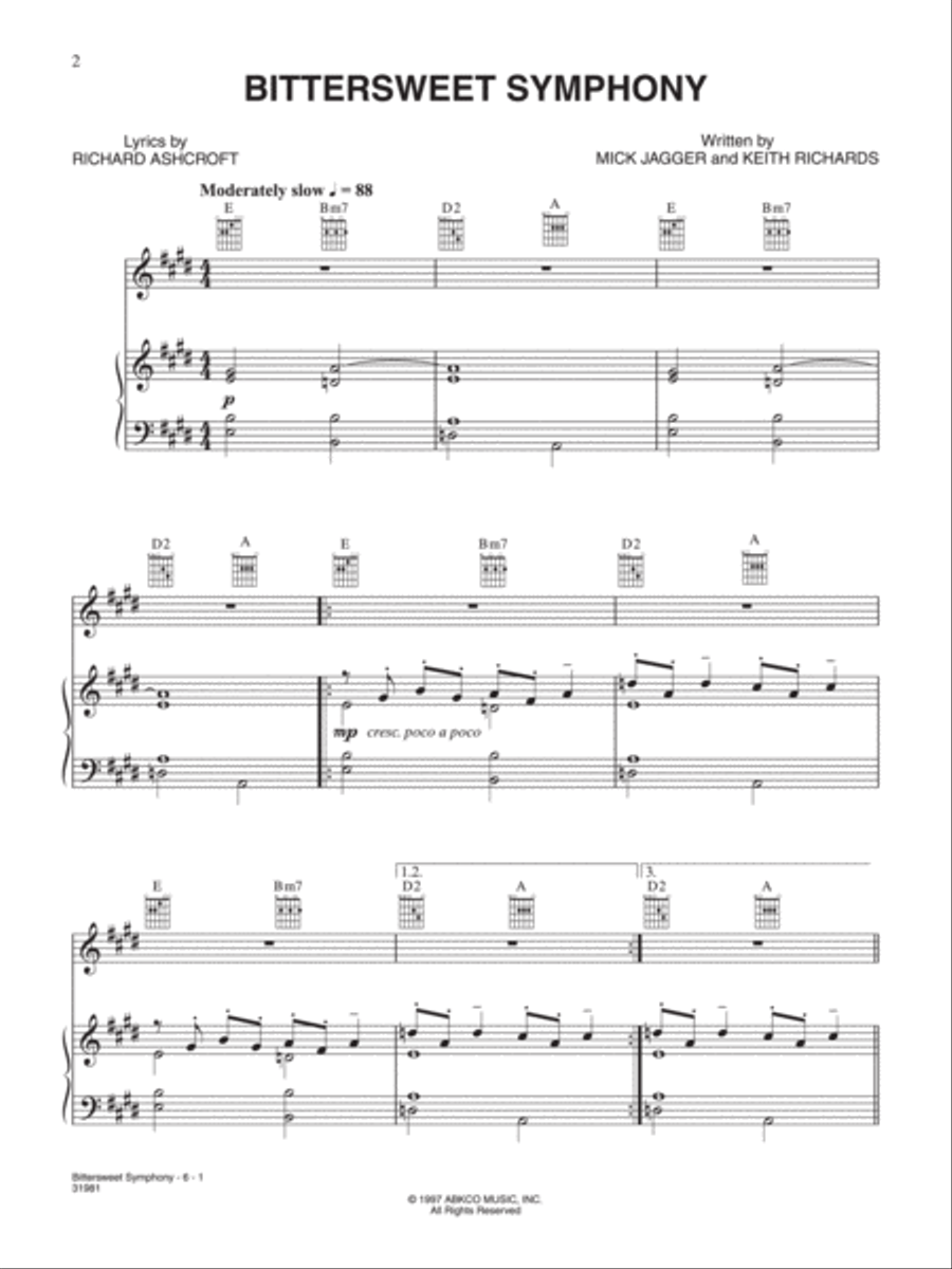 Bittersweet Symphony Small Ensemble scores gallery preview page 2
