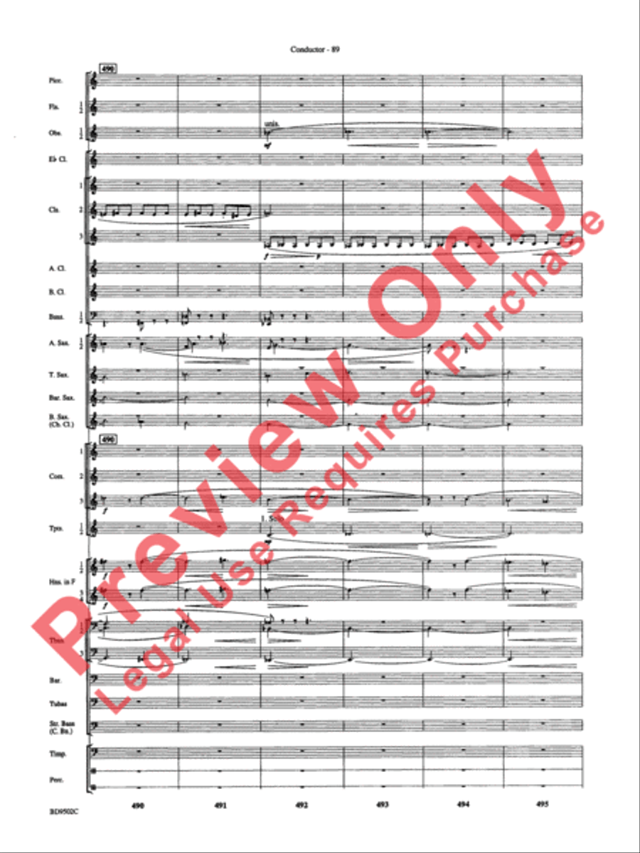Symphony No. 3 for Band Concert Band scores gallery preview page 92