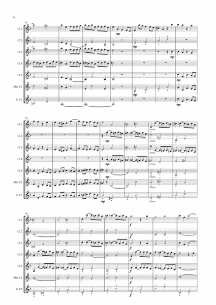 Boyce Concerto Grosso arr. clarinet choir image number null