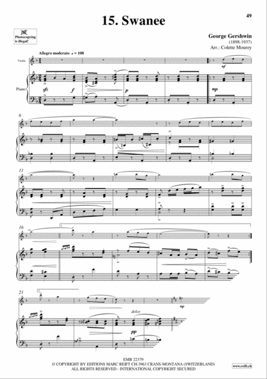 Gershwin 20 Greatest Hits Violin Solo scores gallery preview page 17
