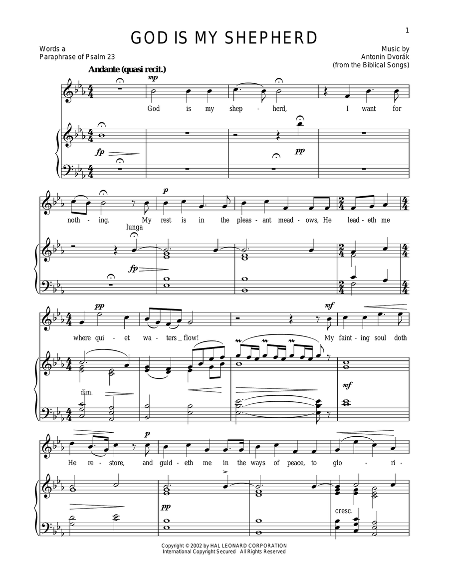 God Is My Shepherd God Is My Shepherd High Voice scores gallery preview page 1