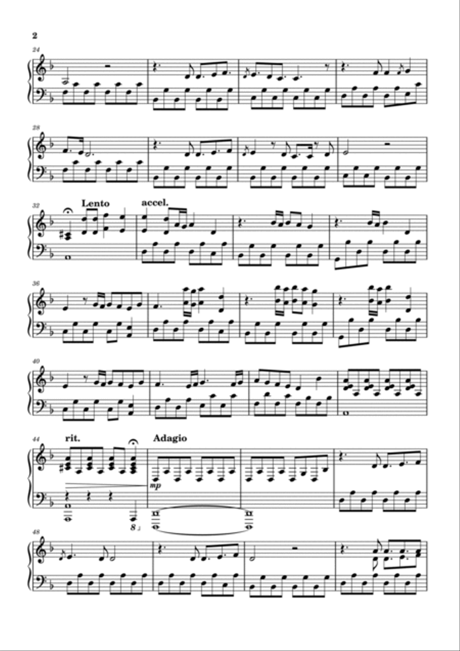 Final Countdown Piano Solo scores gallery preview page 2