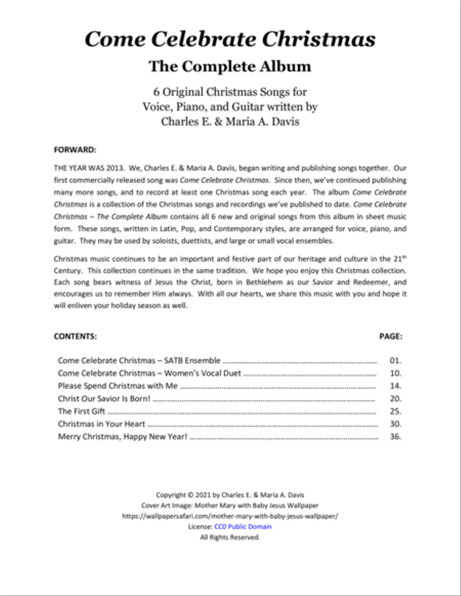 Come Celebrate Christmas - The Complete Album Choir scores gallery preview page 2