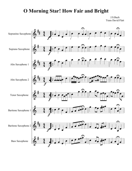 Saxophone Festival Series - 16 Bach Chorales for Sax Choir