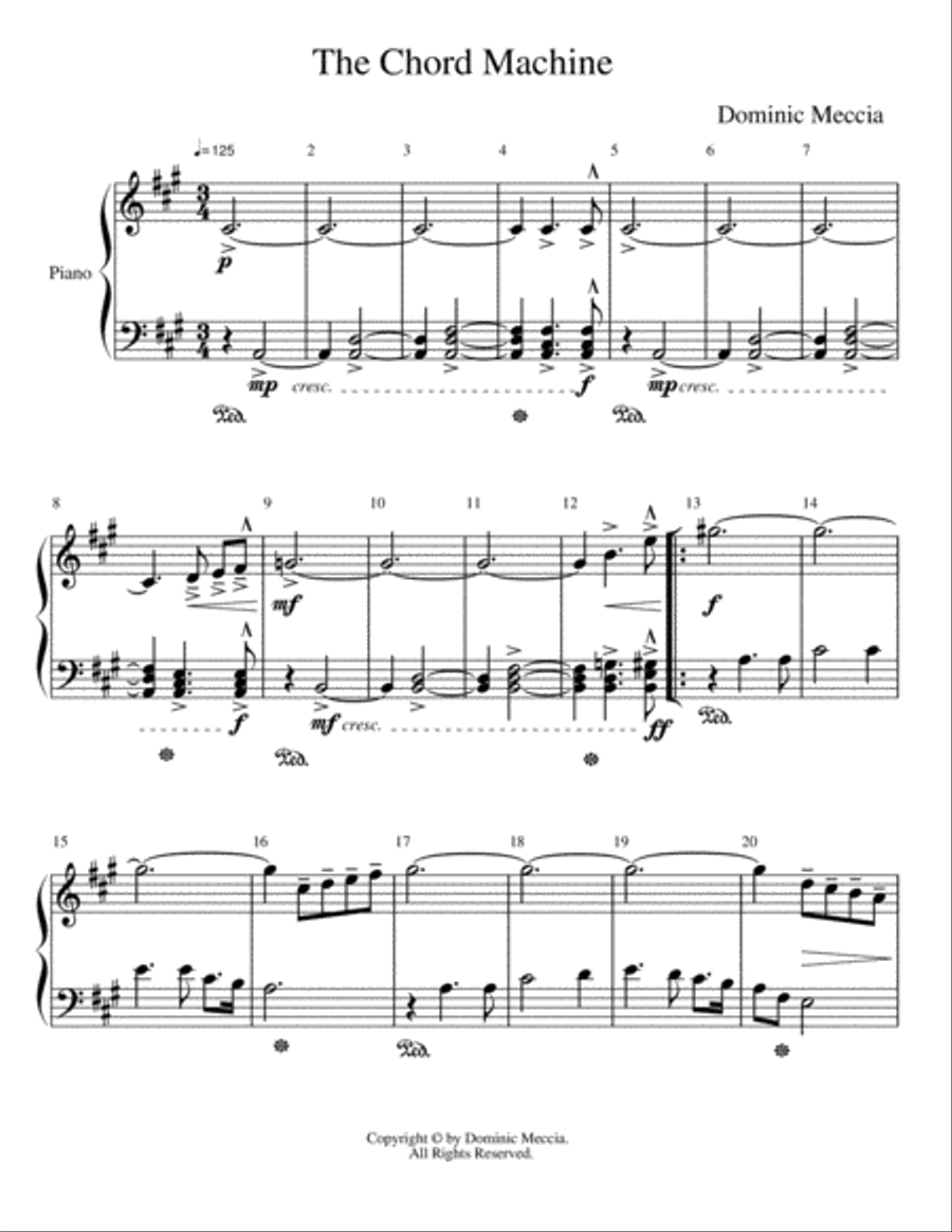 The Chord Machine Piano Solo scores gallery preview page 1