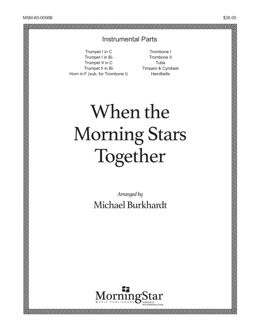 When the Morning Stars Together Choir scores gallery preview page 1