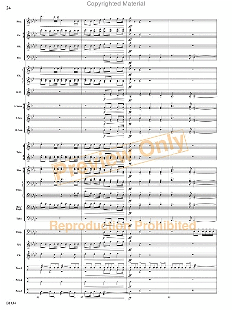 A Frontier Fought and a City Found Concert Band scores gallery preview page 22
