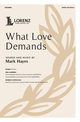 Book cover for What Love Demands
