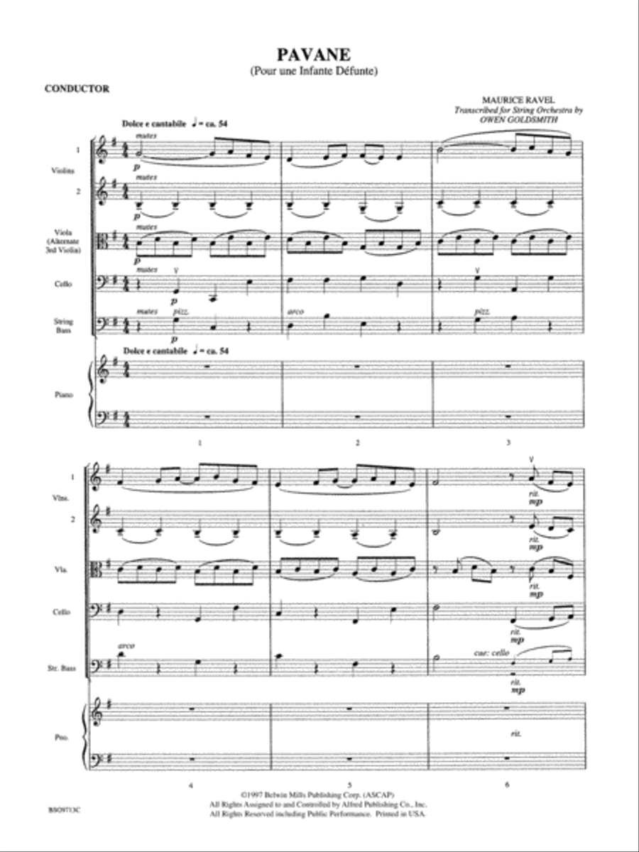 Pavane: Score Pavane: Score String Orchestra scores gallery preview page 2