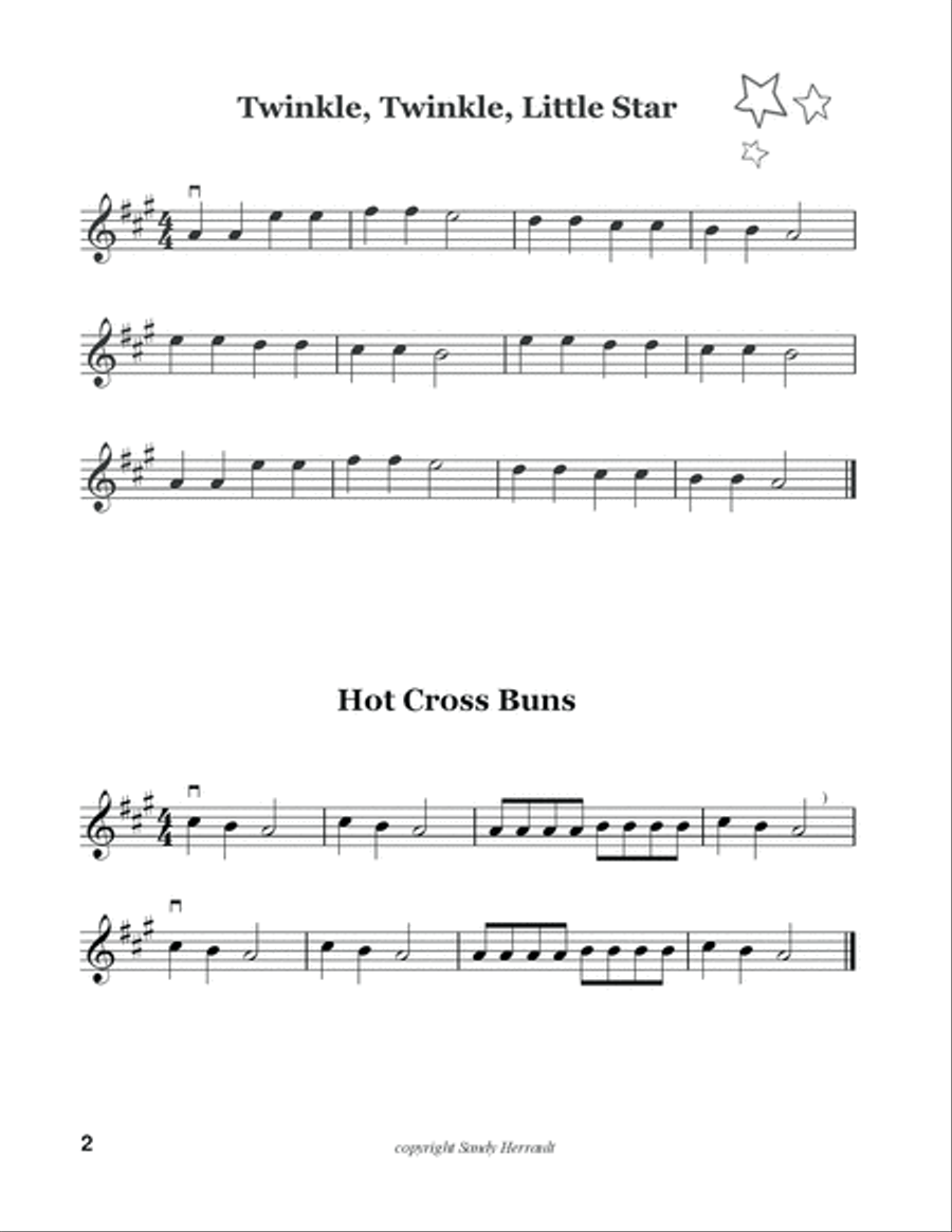 Easy Tunes for Beginning Violin Violin Solo scores gallery preview page 4