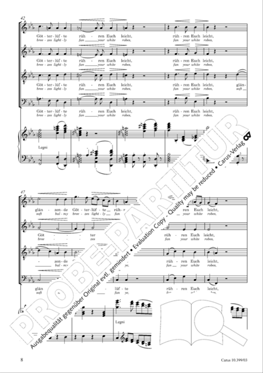 Schicksalslied, Op. 54 4-Part scores gallery preview page 9