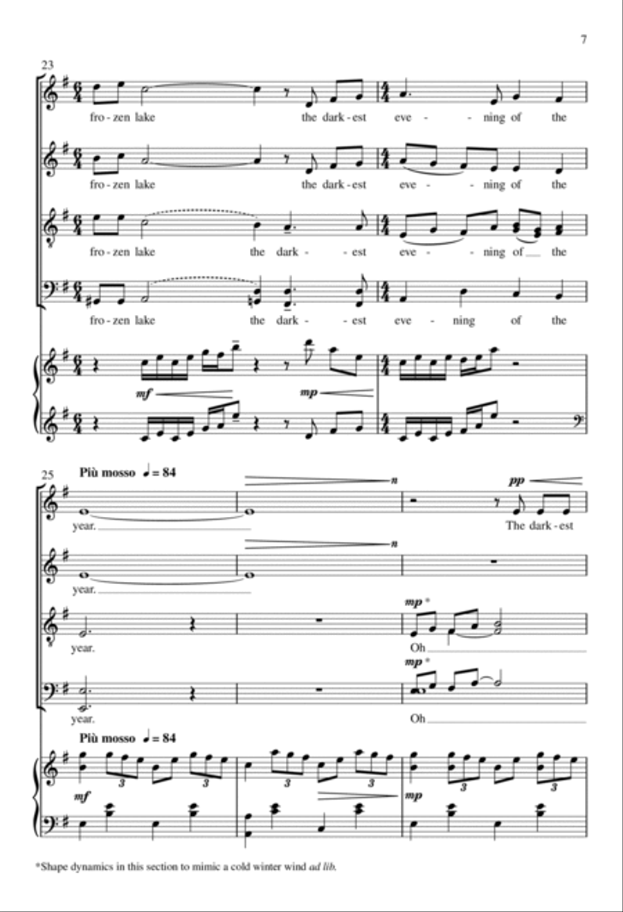 Stopping by Woods on a Snowy Evening Divisi scores gallery preview page 6