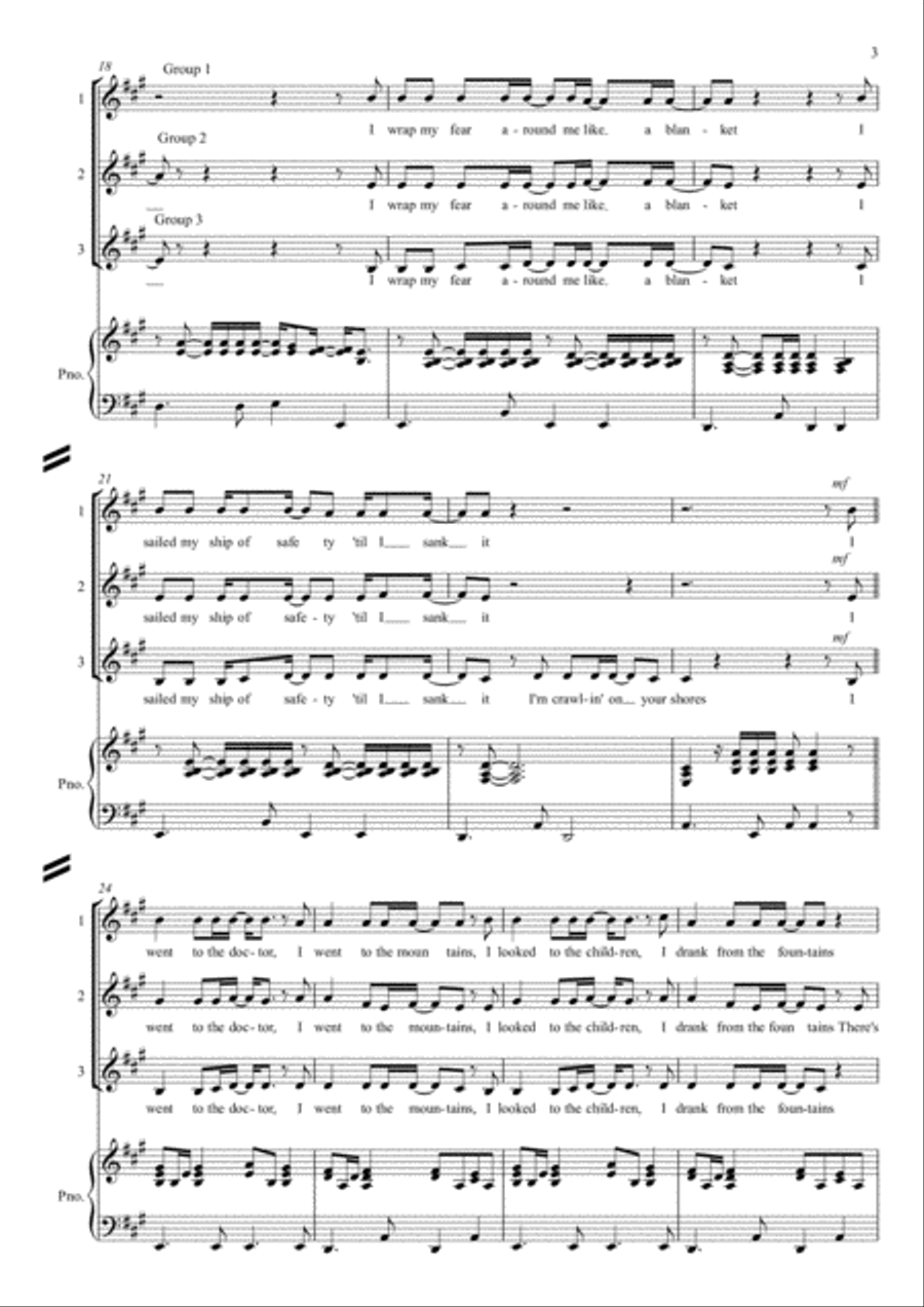 Closer To Fine 4-Part scores gallery preview page 3